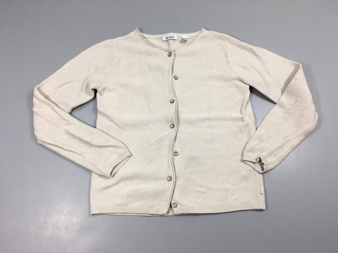 Gilet gris clair liseret irisé, moins cher chez Petit Kiwi