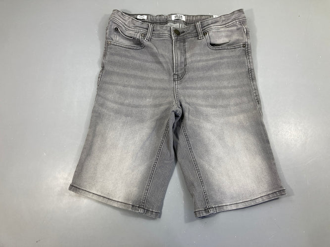 Bermuda jean gris, moins cher chez Petit Kiwi