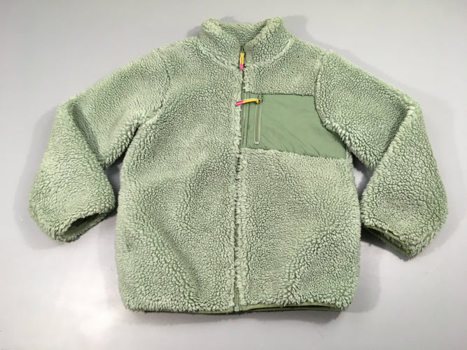 Polar sherpa zippé vert, petite tâche à l'avant, moins cher chez Petit Kiwi