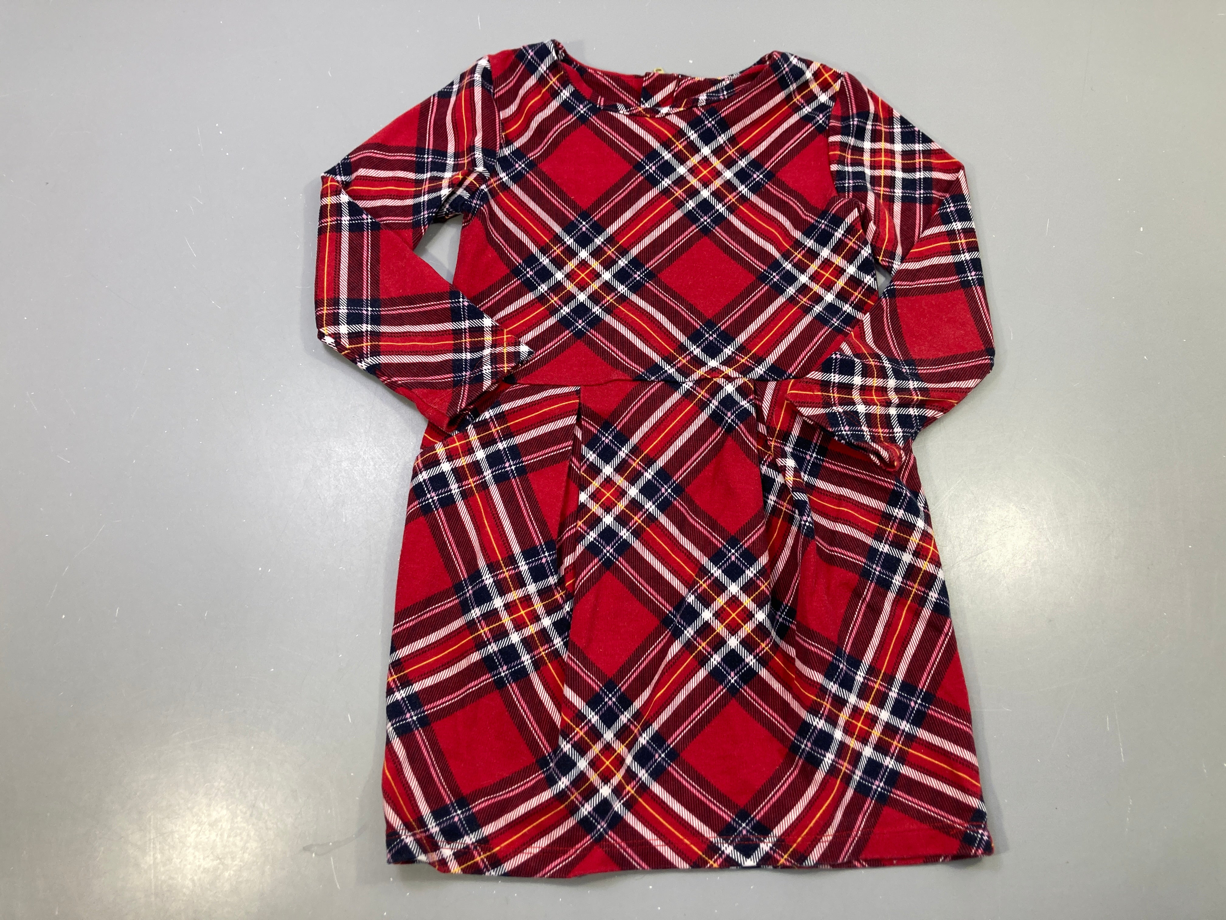 Robe m.l rouge tartan