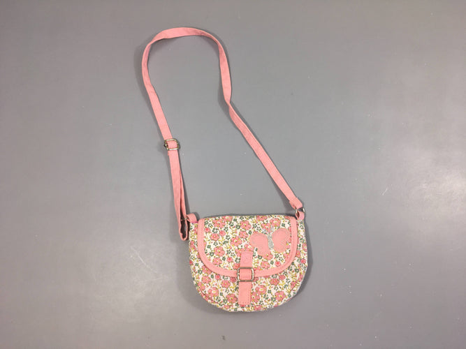 Petit sac blanc fleurs liberty papillon, moins cher chez Petit Kiwi