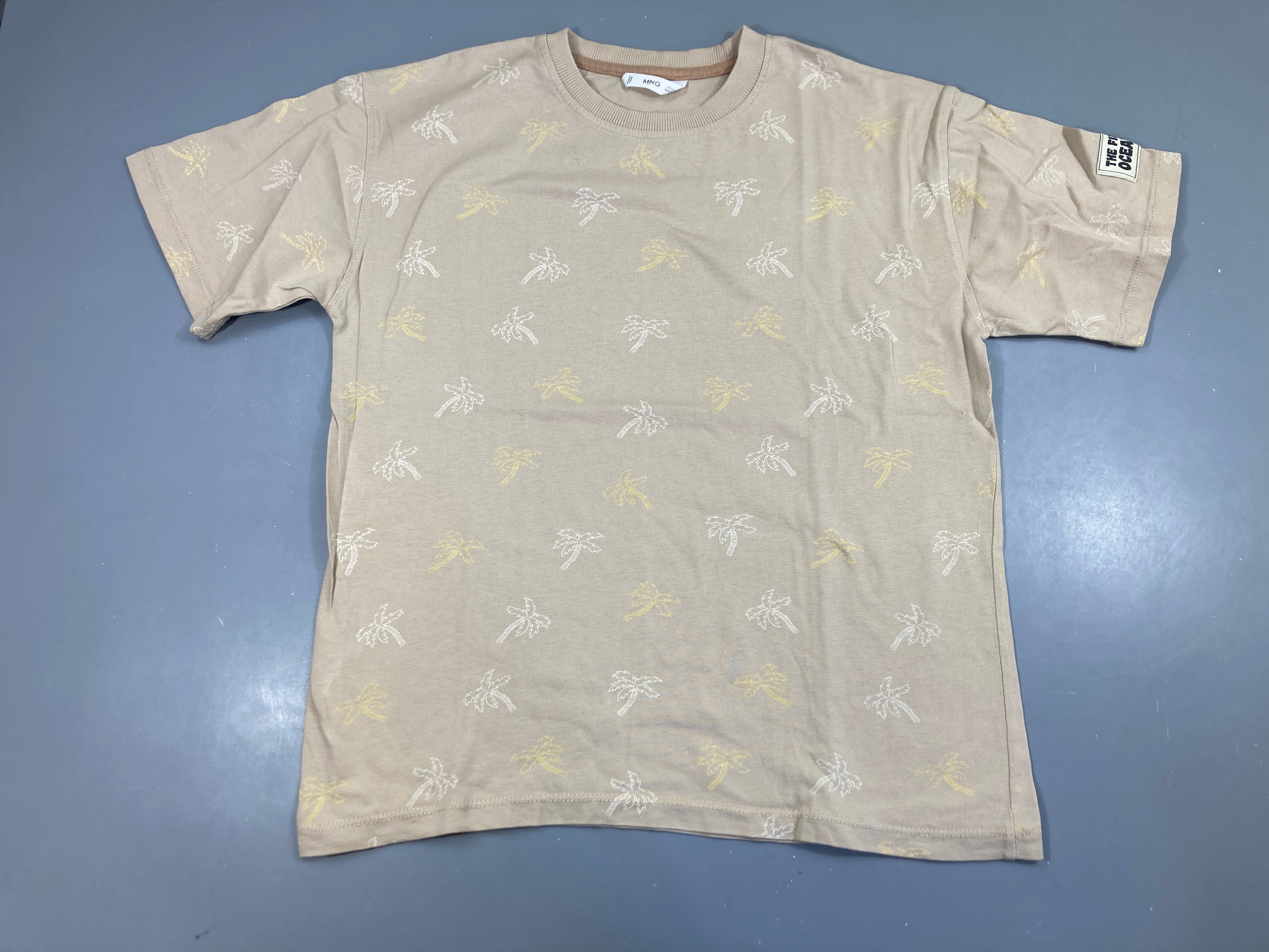 T-shirt m.c beige palmiers