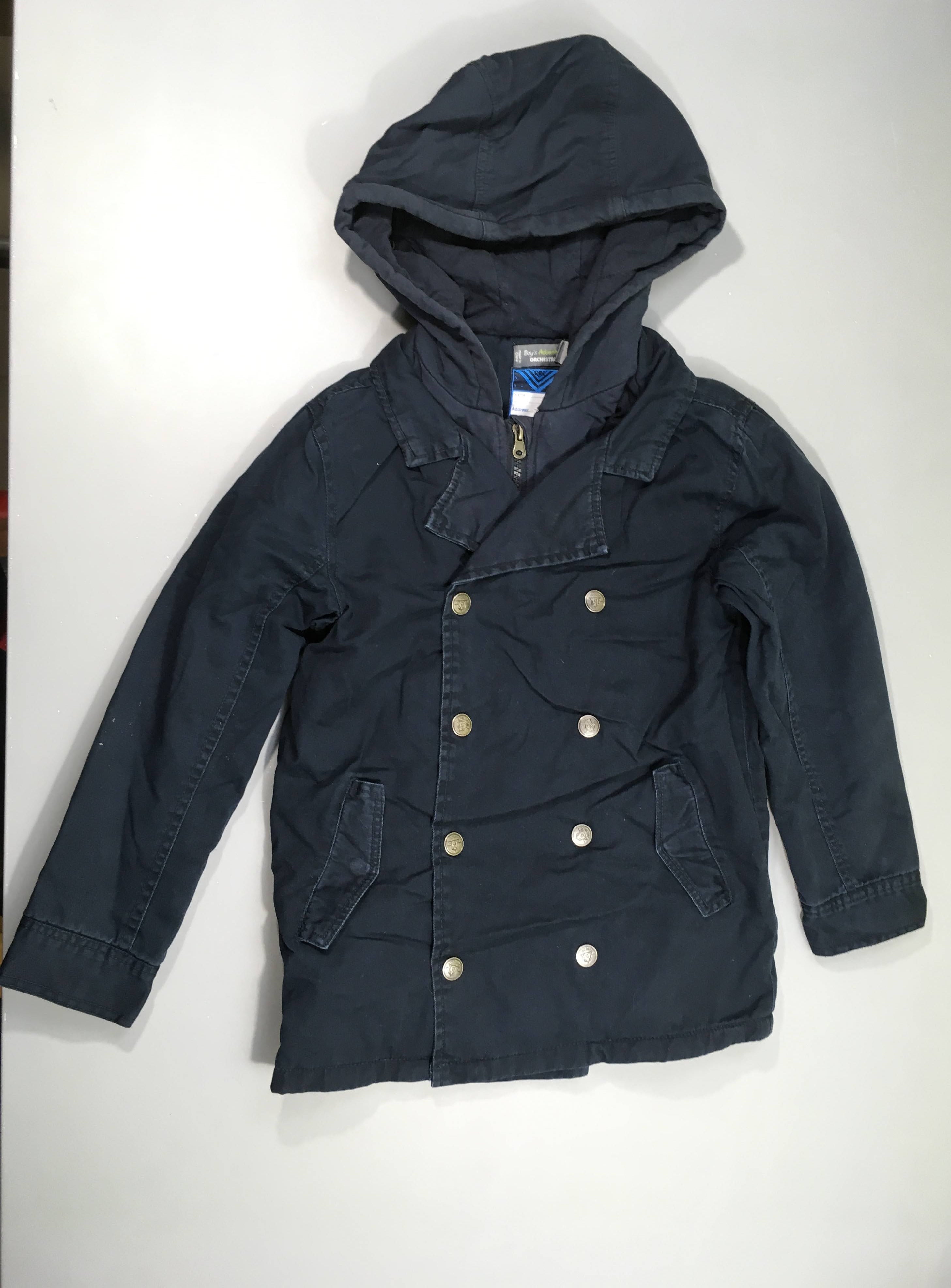 Veste noir à capuche effet superposé