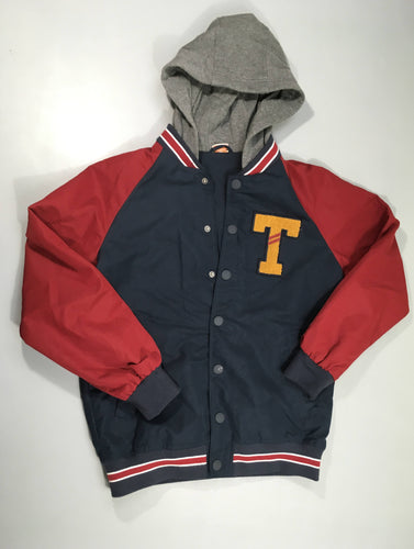 Veste blouson bleu foncé T relier à capuche, moins cher chez Petit Kiwi
