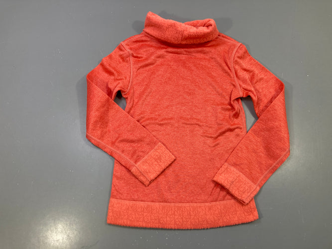 T-shirt m.l col roulé thermique réversible corail chiné, col et poignets texturés géométriques, Wed'ze, moins cher chez Petit Kiwi