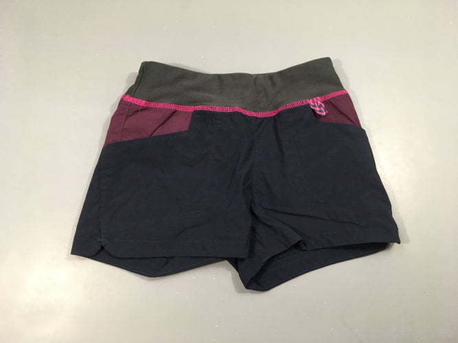 Short de randonnée, bleu/rose, moins cher chez Petit Kiwi