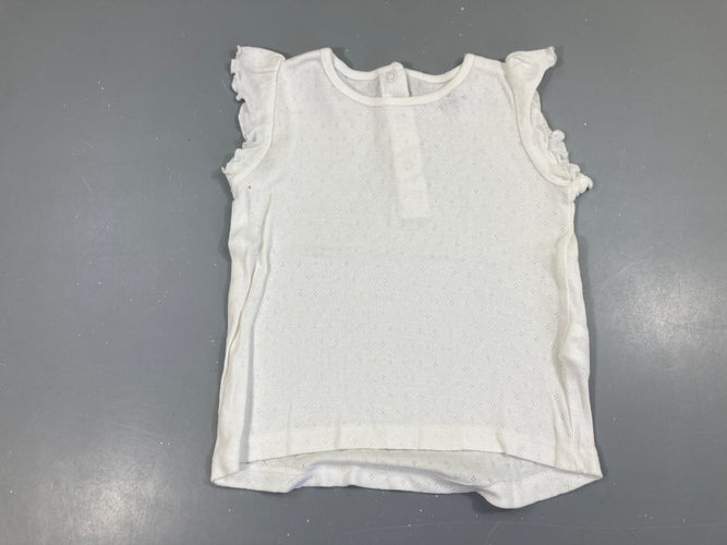 T-shirt m.c blanc ajouré, moins cher chez Petit Kiwi