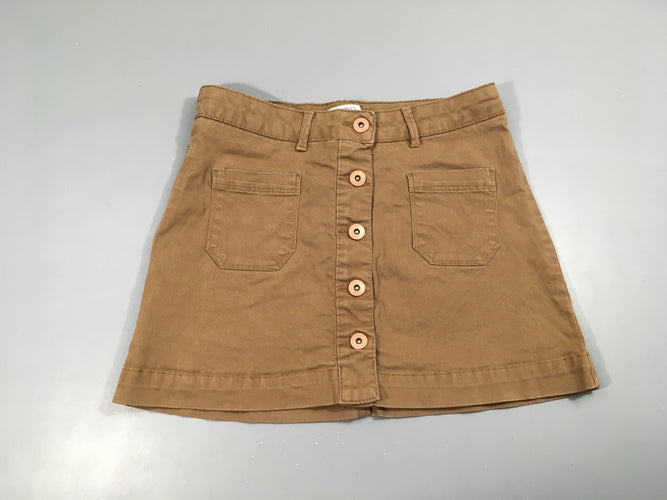 Jupe toile brune, moins cher chez Petit Kiwi