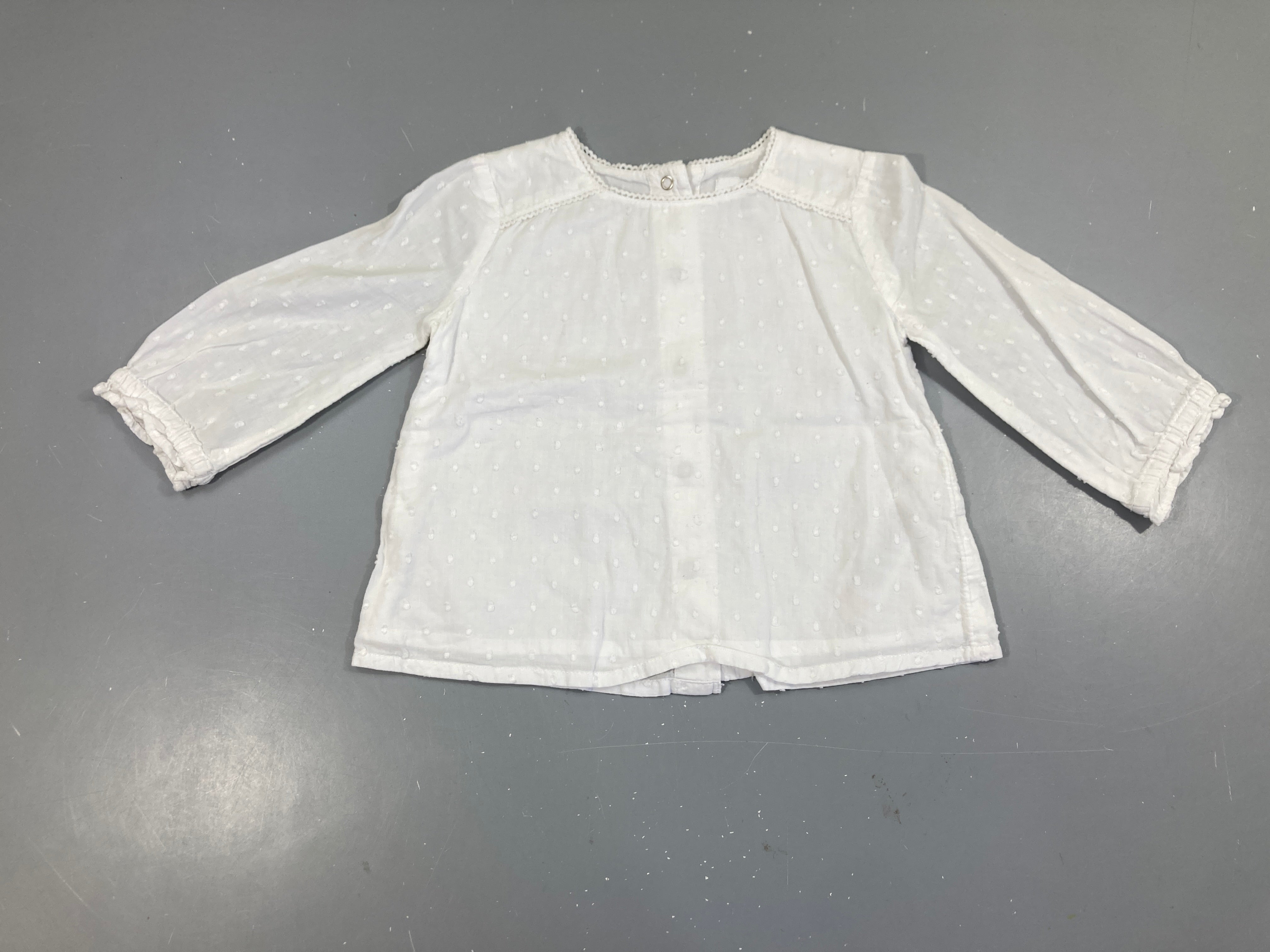 Chemisier ml blanc plumetis