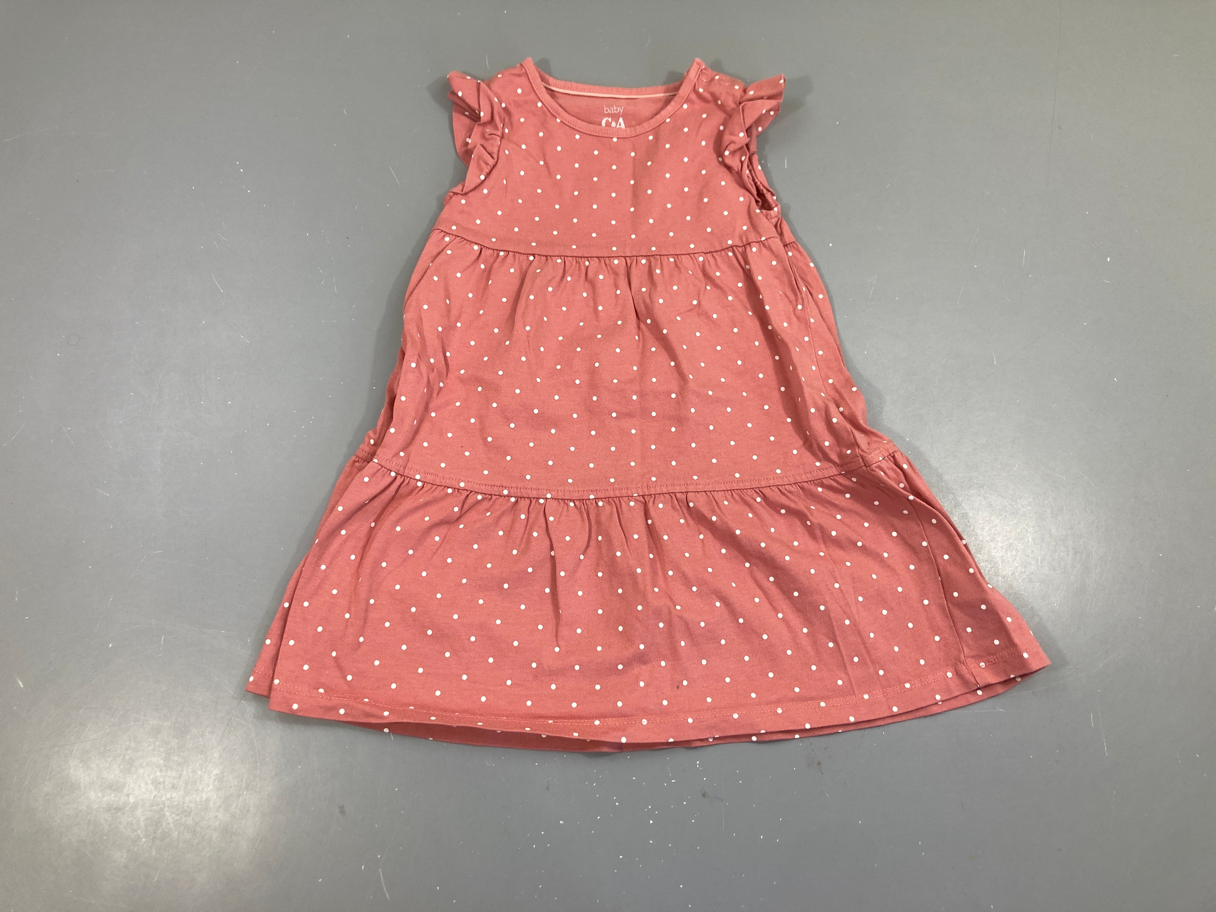 Robe m.c molleton rose pois