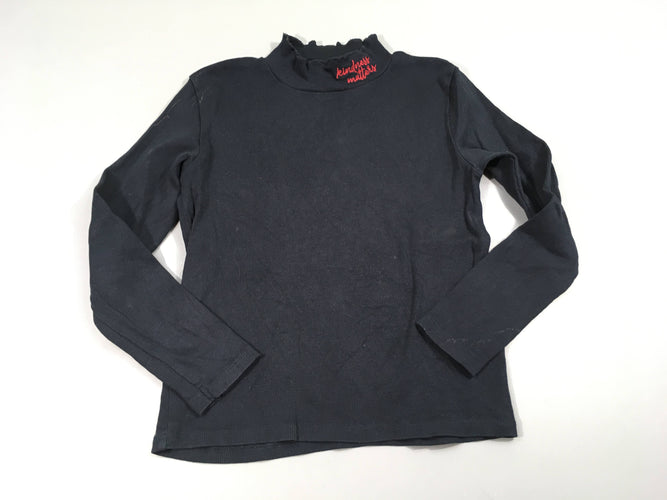 T-shirt col roulé côtes noir, moins cher chez Petit Kiwi