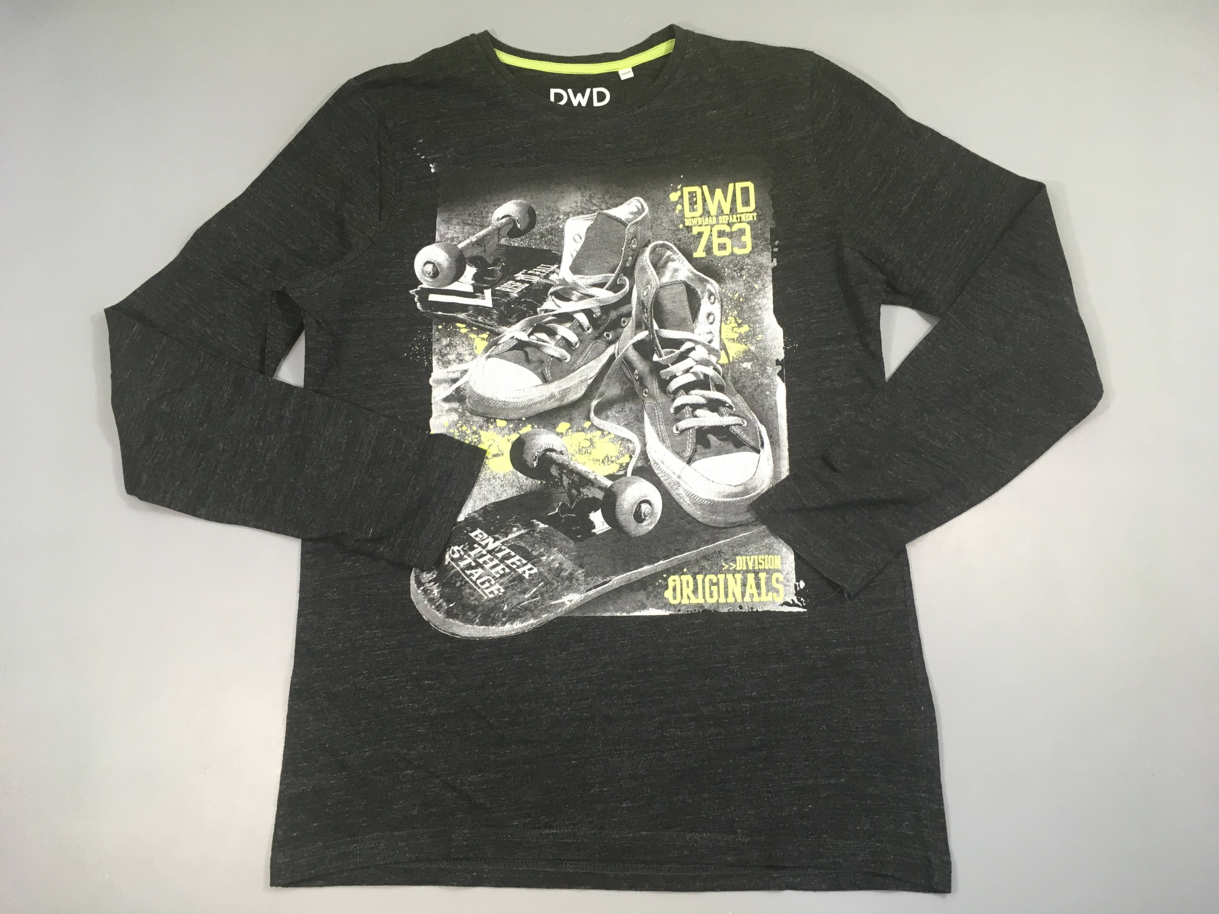 T-shirt m.l gris foncé flammé DWD 763