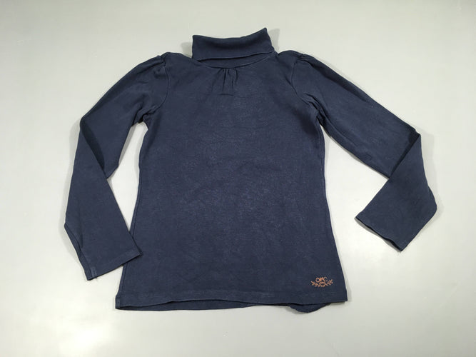 T-shirt col roulé bleu marine, moins cher chez Petit Kiwi