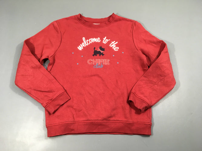 Sweat rouge chien Chipie, moins cher chez Petit Kiwi