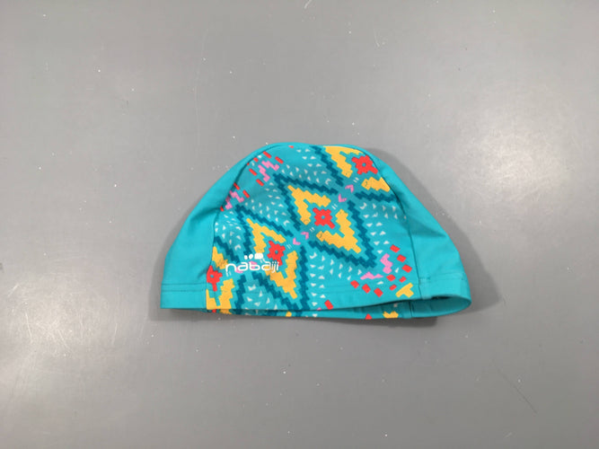 Bonnet de bain en tissu, bleu motifs, moins cher chez Petit Kiwi