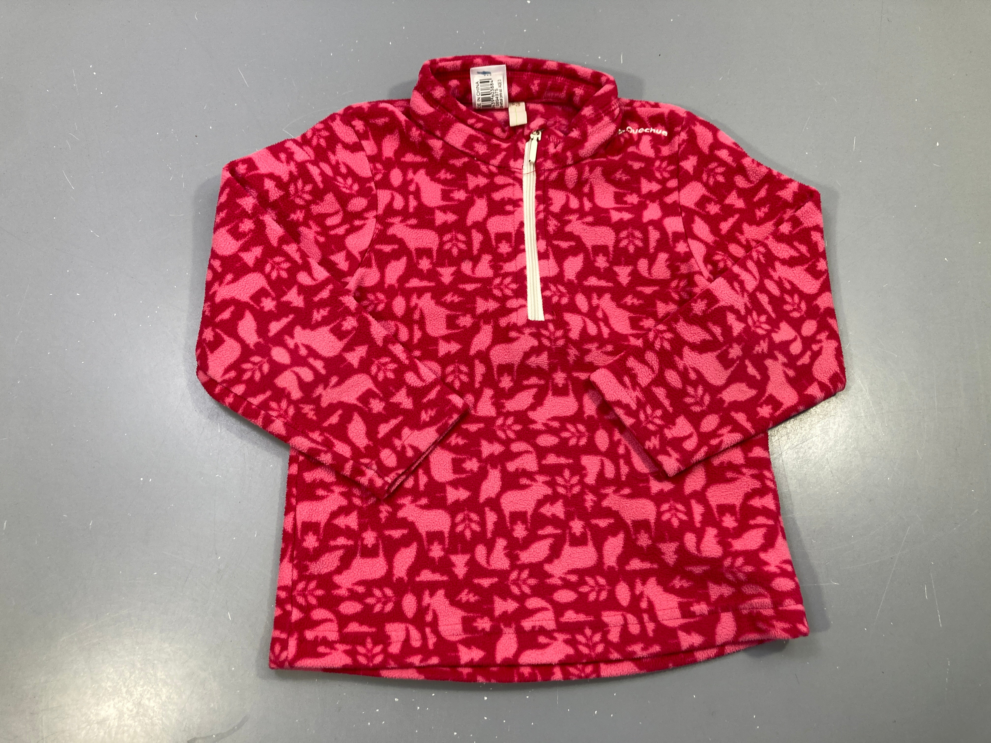 Polar col zippé, motif animaux, Quechua