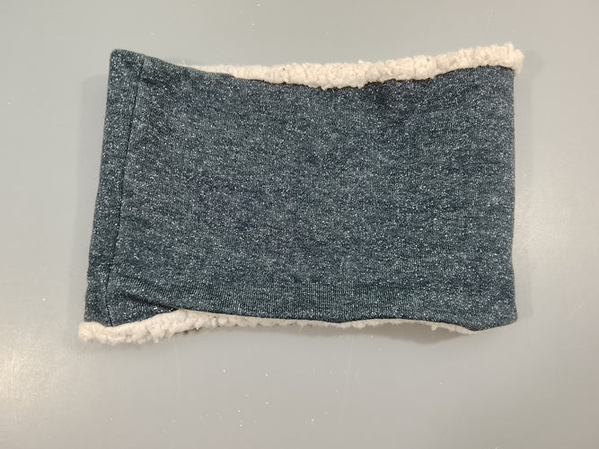 Tour de cou gris anthracite pailleté, intérieur moutonné, moins cher chez Petit Kiwi