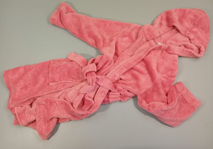 Peignoir velours rose, moins cher chez Petit Kiwi