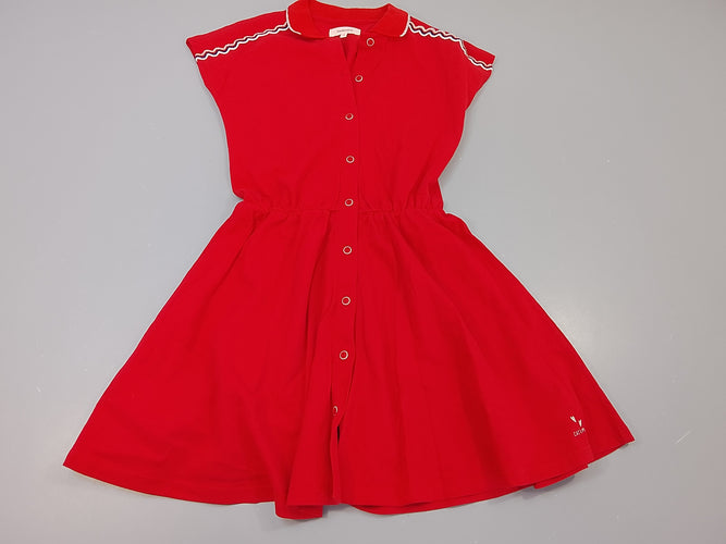 Robe m.c rouge matière polo, moins cher chez Petit Kiwi