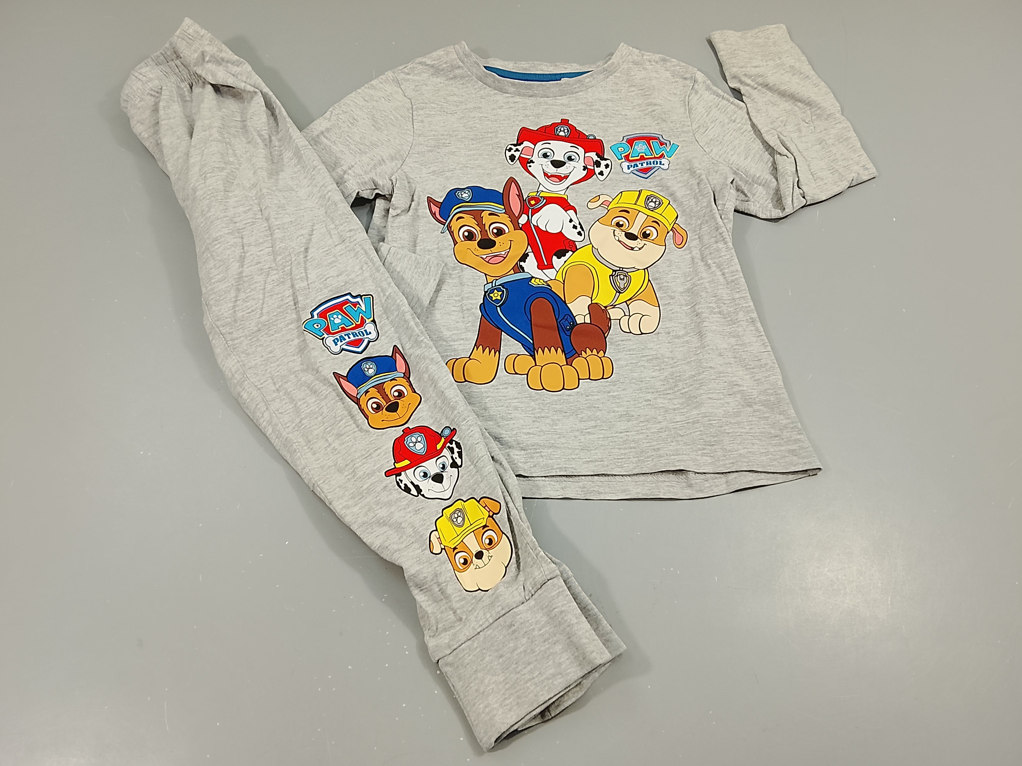 Pyjama 2pcs jersey gris flammé Pat Patrouille