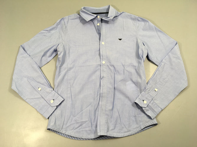 Chemise m.l bleu ligné blanc,Armani Junior, moins cher chez Petit Kiwi