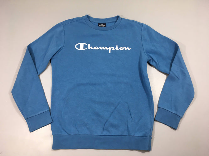 Sweat bleu Champion, bouloché, moins cher chez Petit Kiwi