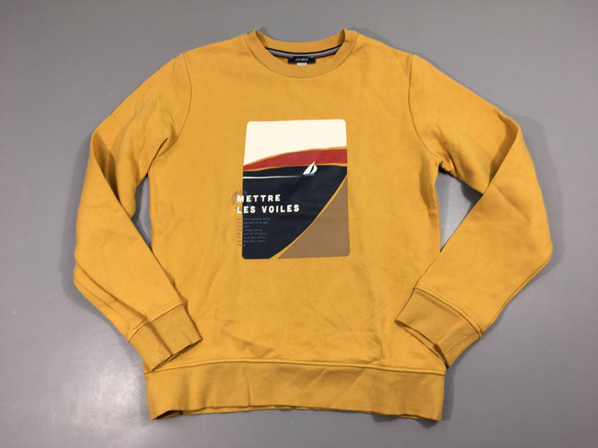 Sweat jaune bateau, moins cher chez Petit Kiwi