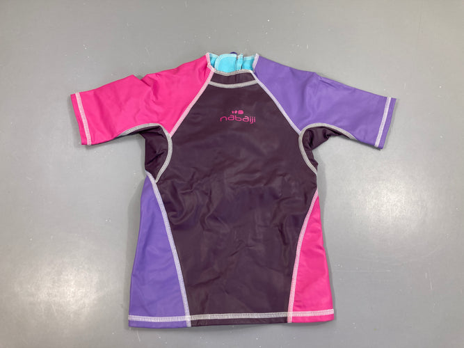 T-shirt m.c mauve anti-froid anti-UV, Nabaiji, moins cher chez Petit Kiwi