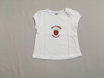 T-shirt m.c blanc fraise