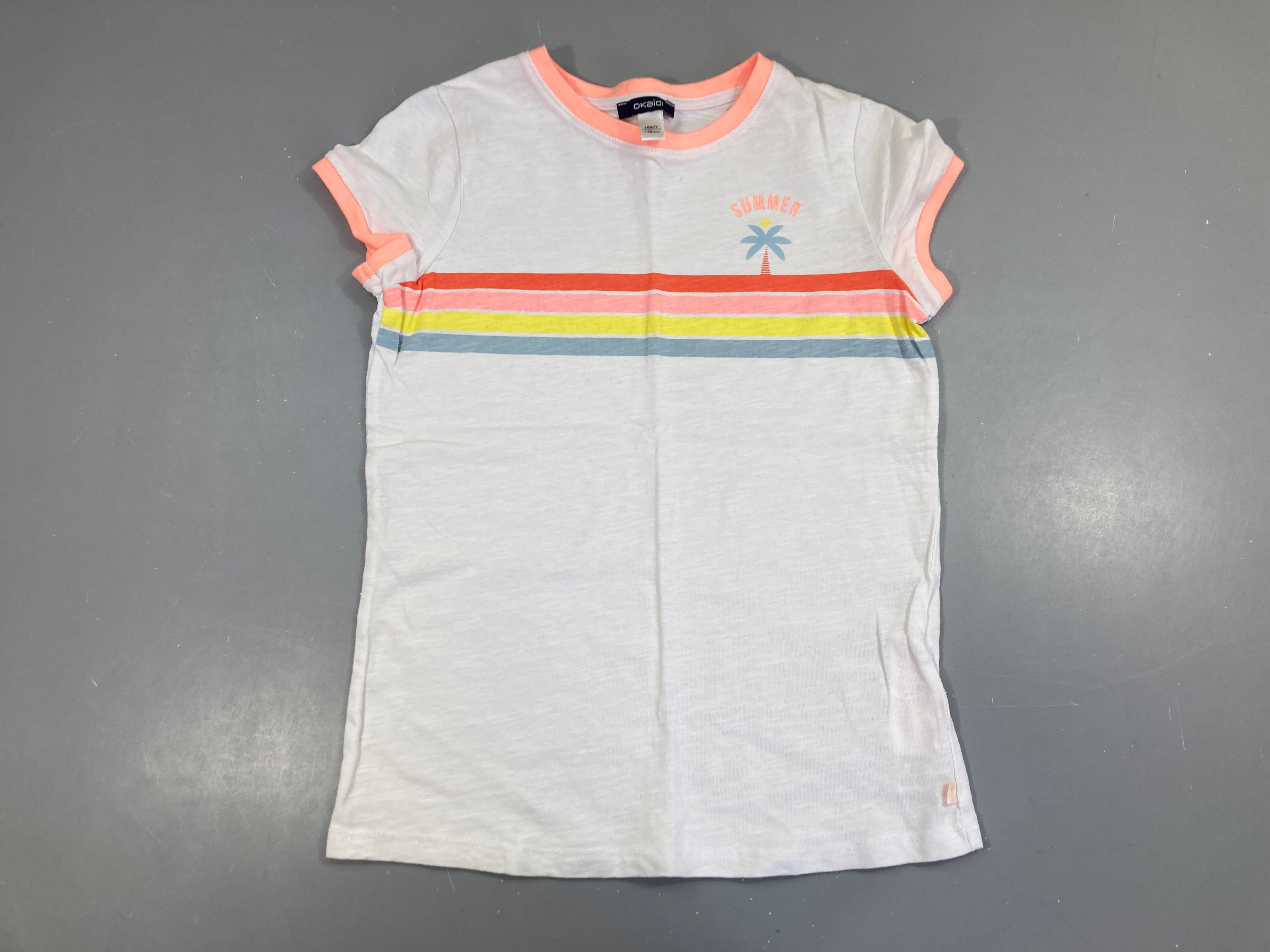 T-shirt m.c blanc rayures summer