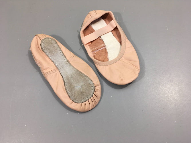 Chaussons danse cuir rose - 26, moins cher chez Petit Kiwi
