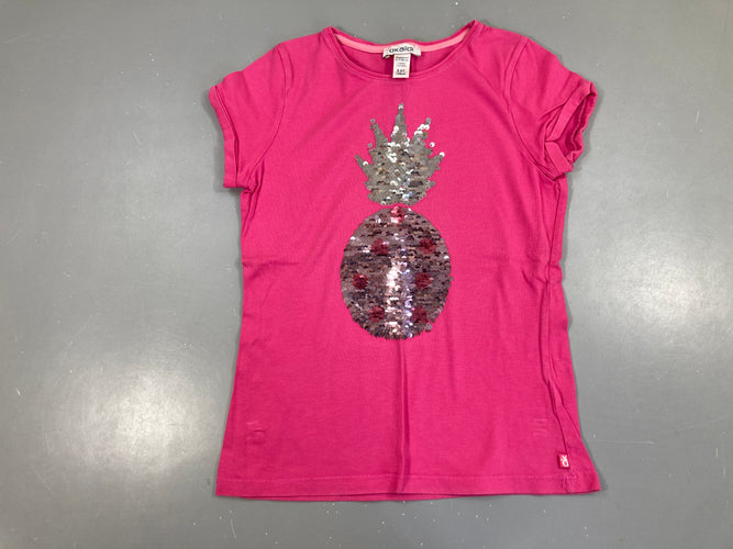 T-shirt m.c rose ananas sequins réversibles, moins cher chez Petit Kiwi