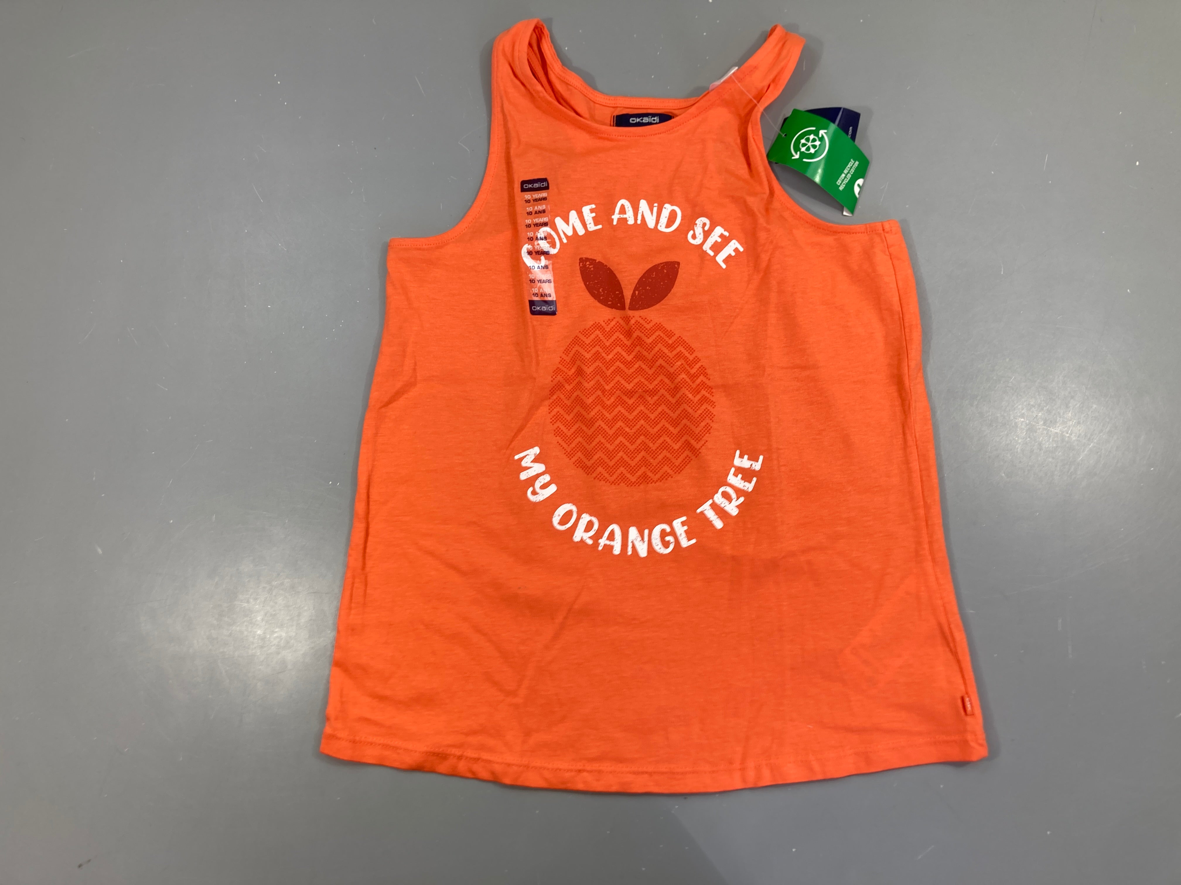 NEUF T-shirt s.m orange orange comme and see (prix neuf 7,99€)
