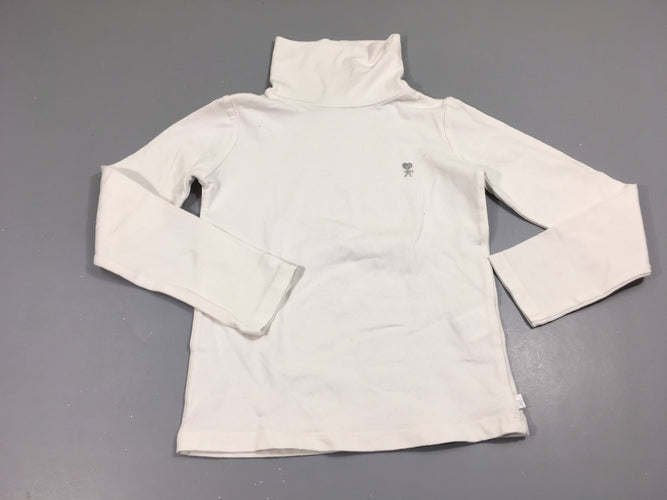 T-shirt m.l col roulé blanc, moins cher chez Petit Kiwi