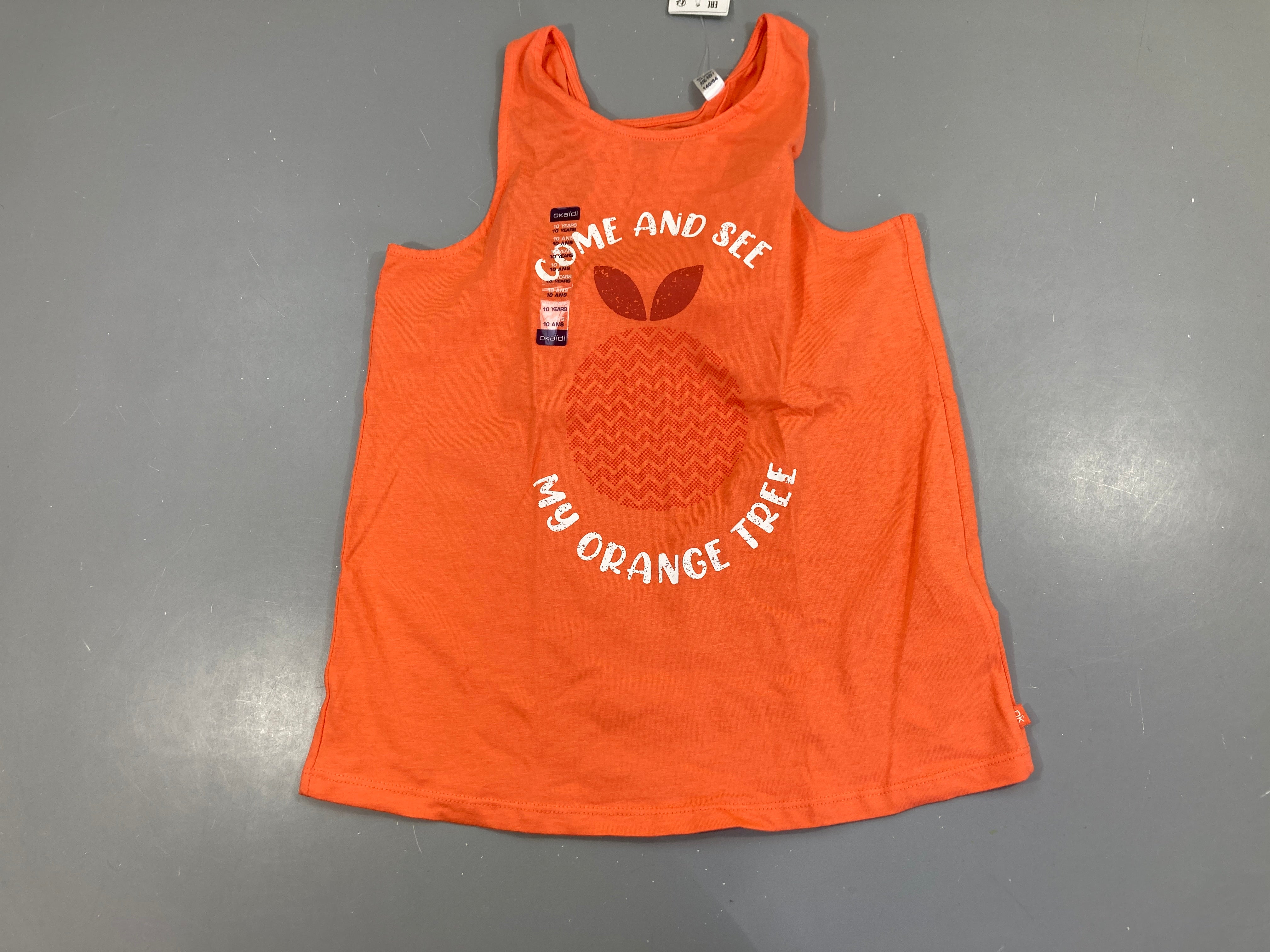 NEUF T-shirt s.m orange orange comme and see (prix neuf 7,99€)
