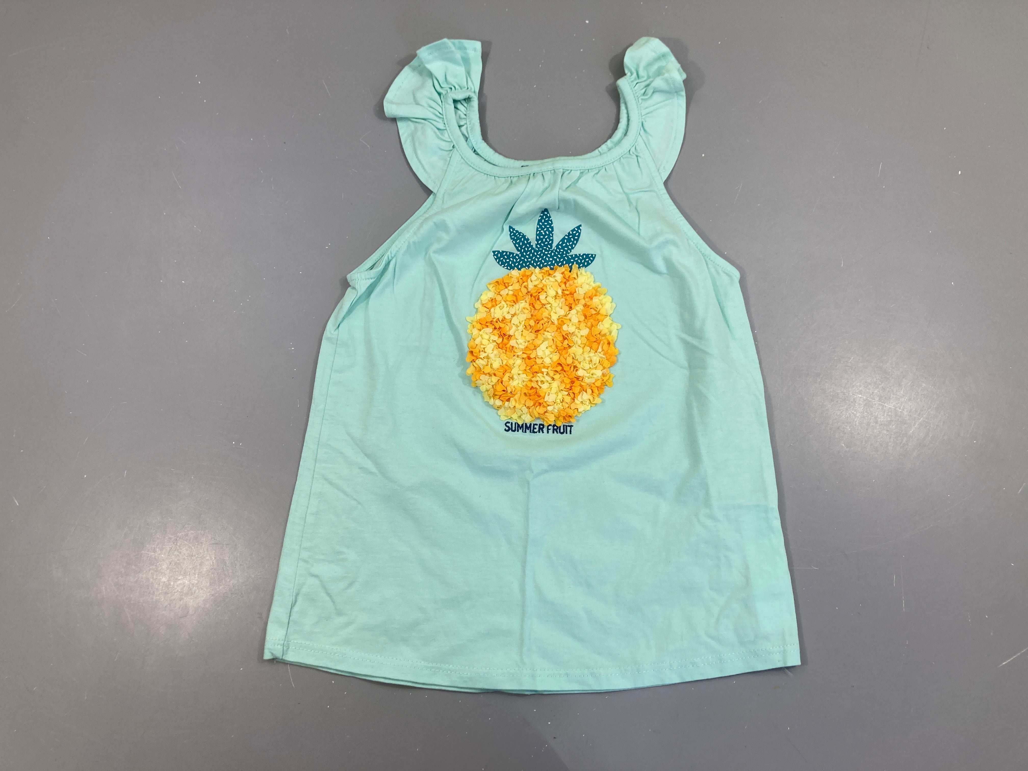 T-shirt s.m bleu clair ananas