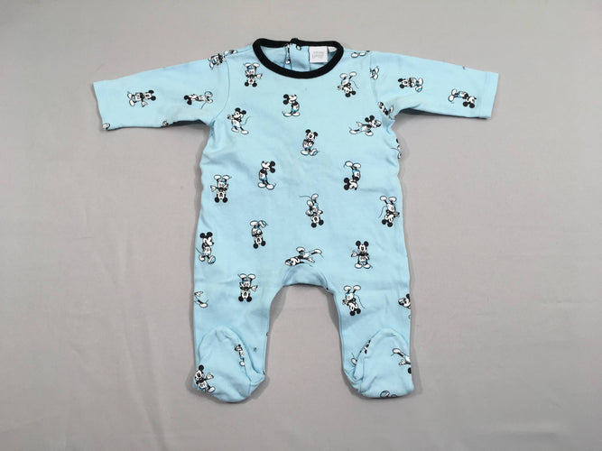 Pyjama jersey bleu Mickey, moins cher chez Petit Kiwi