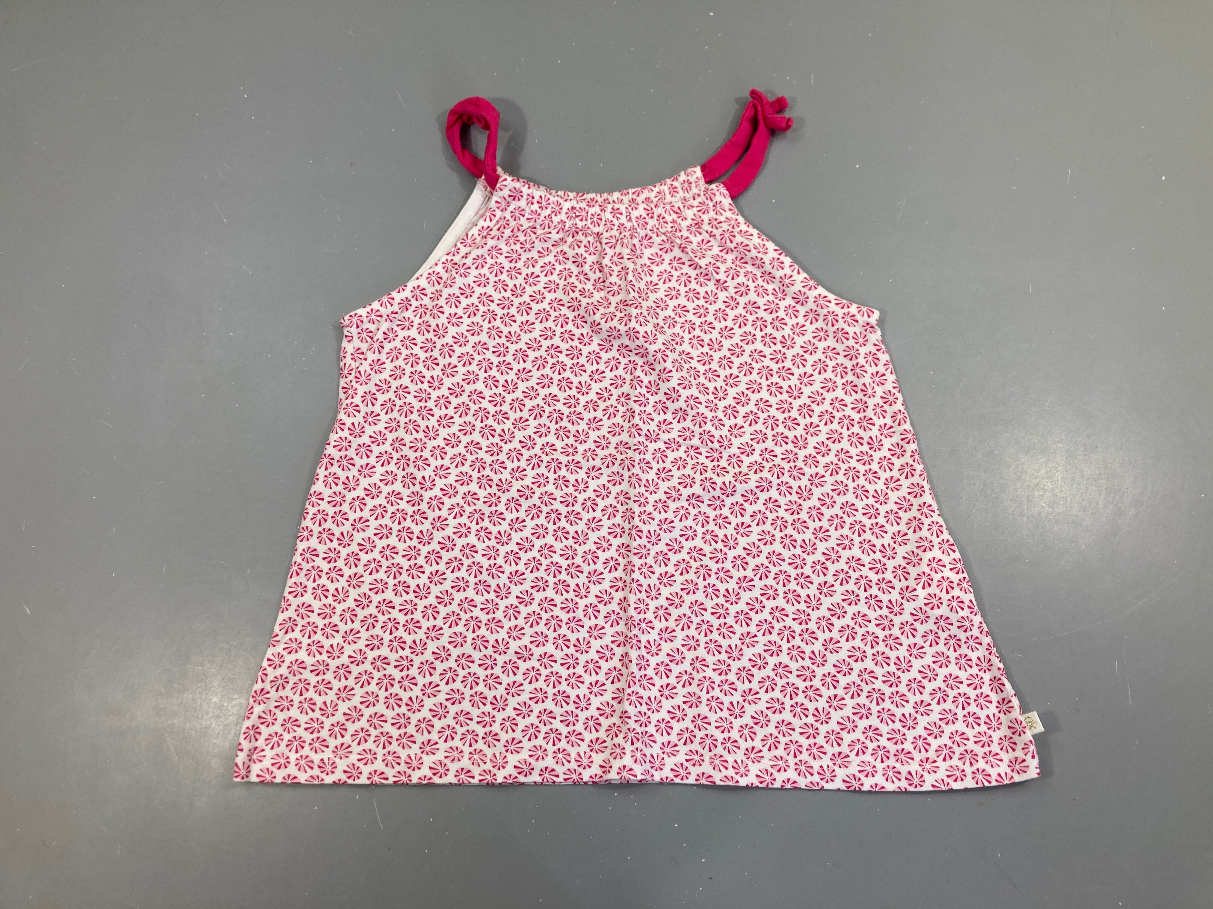 T-shirt s.m blanc motifs roses