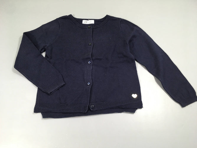 Gilet coton bleu marine, moins cher chez Petit Kiwi