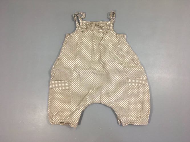 Combishort beige pois blancs s.moks, moins cher chez Petit Kiwi