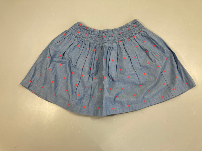 Jupe denim coeurs, moins cher chez Petit Kiwi