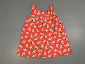 Robe s.m jersey orangée Peroquets