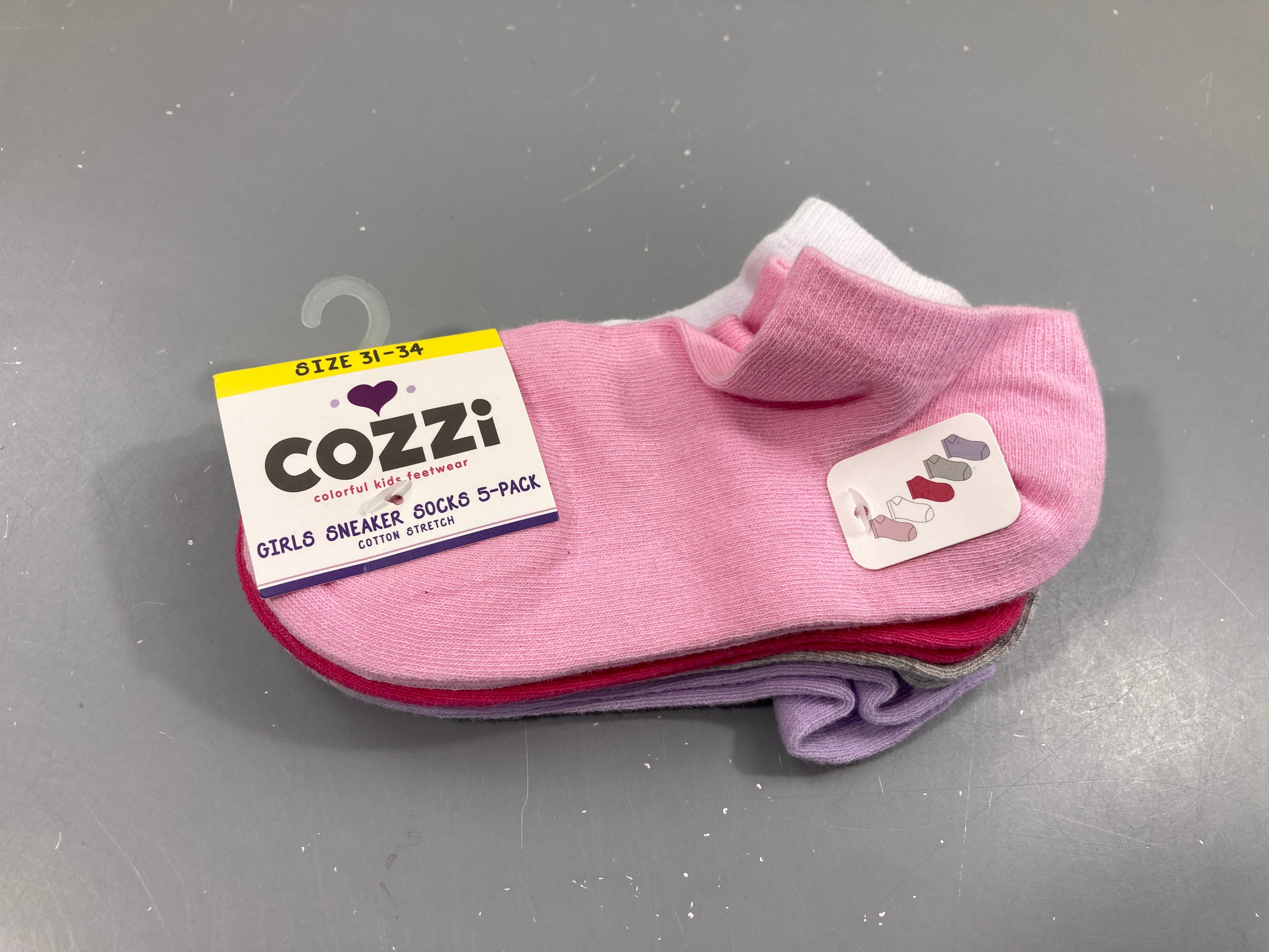 NEUF lot de 5 paires de chaussettes cozzi, 31-34
