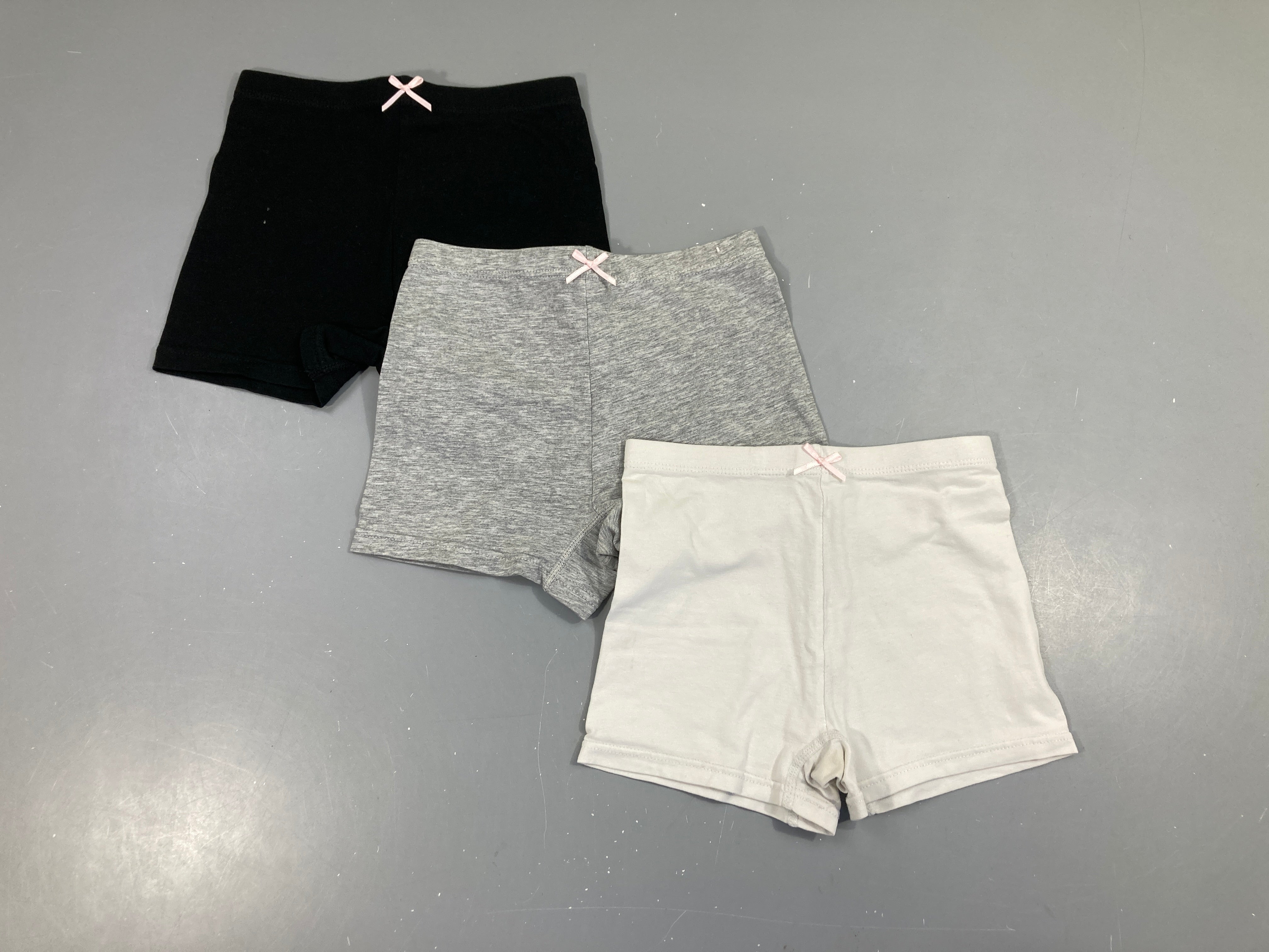 3 culottes boxer blanc/noir/gris chiné