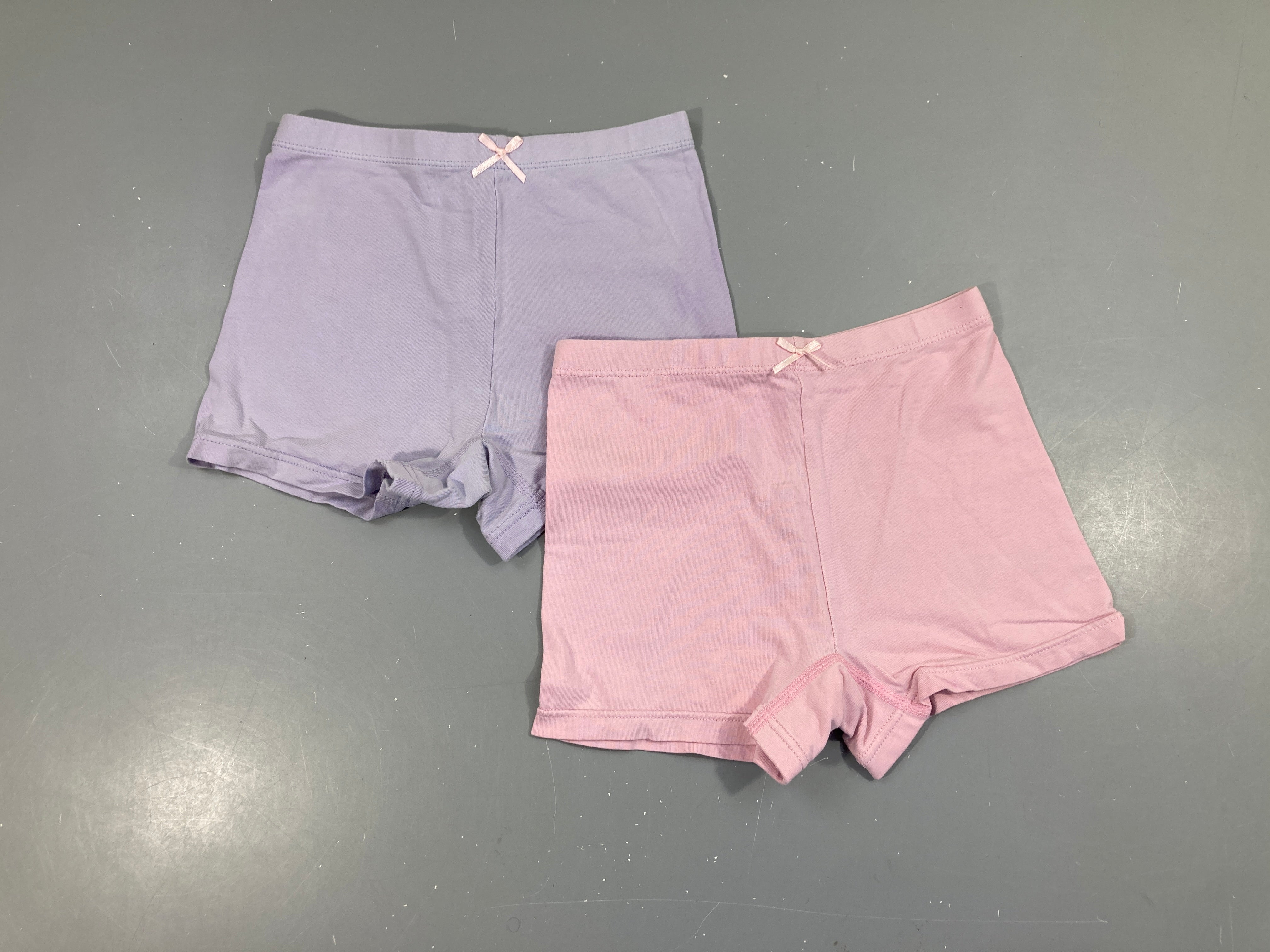 2 culottes boxer mauve/rose