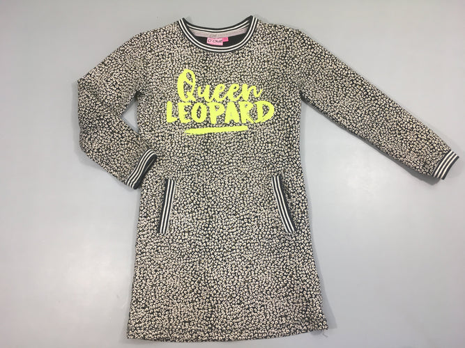 Robe m.l noir motifs léopard Queen-Tachée bas manche + fesses, moins cher chez Petit Kiwi