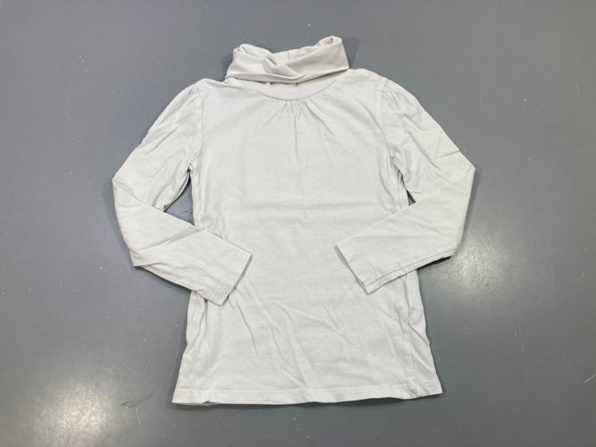 T-shirt m.l col roulé blanc, fronces à l'encolure, moins cher chez Petit Kiwi