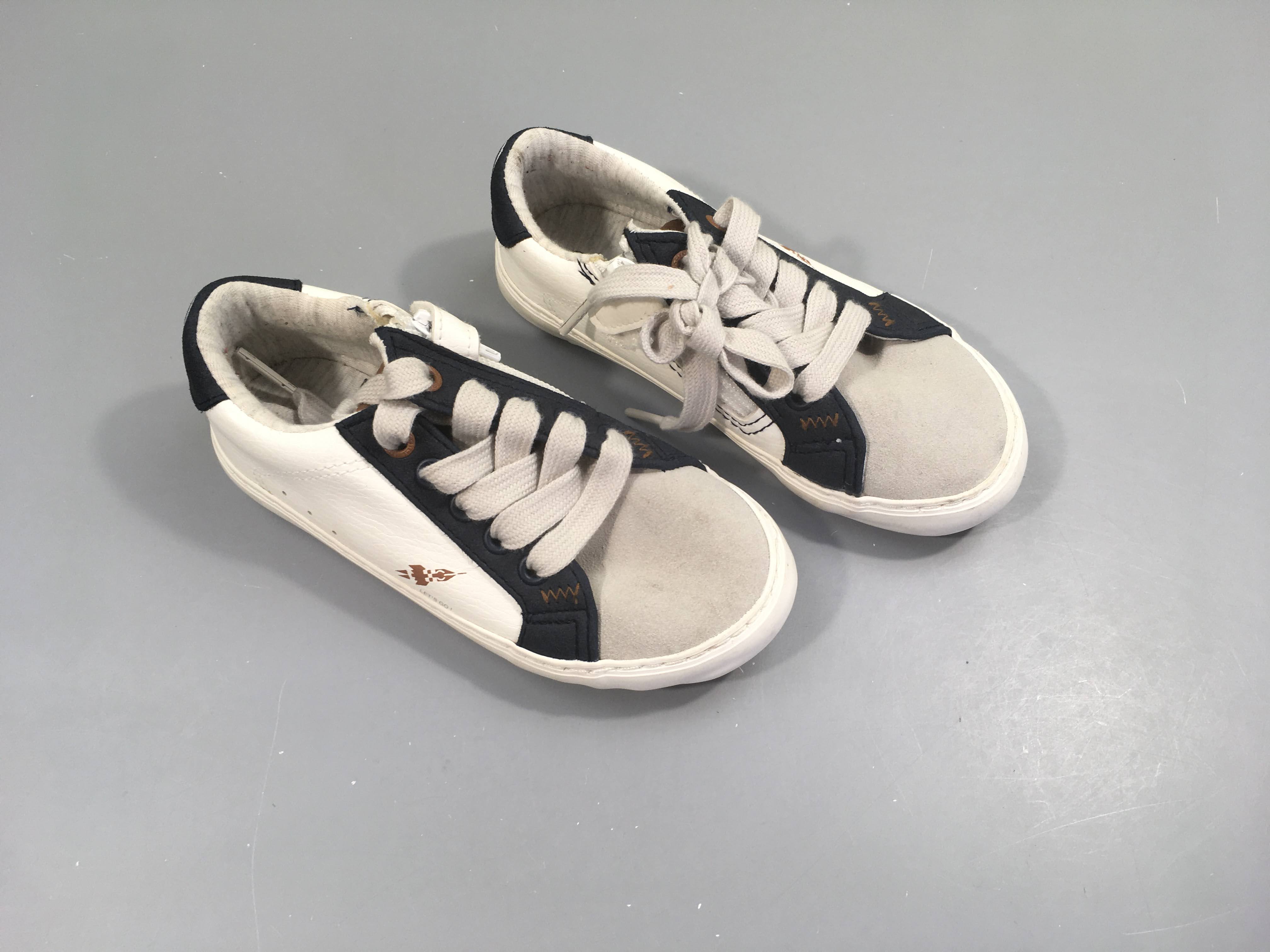 Baskets blanc-bleu fusée