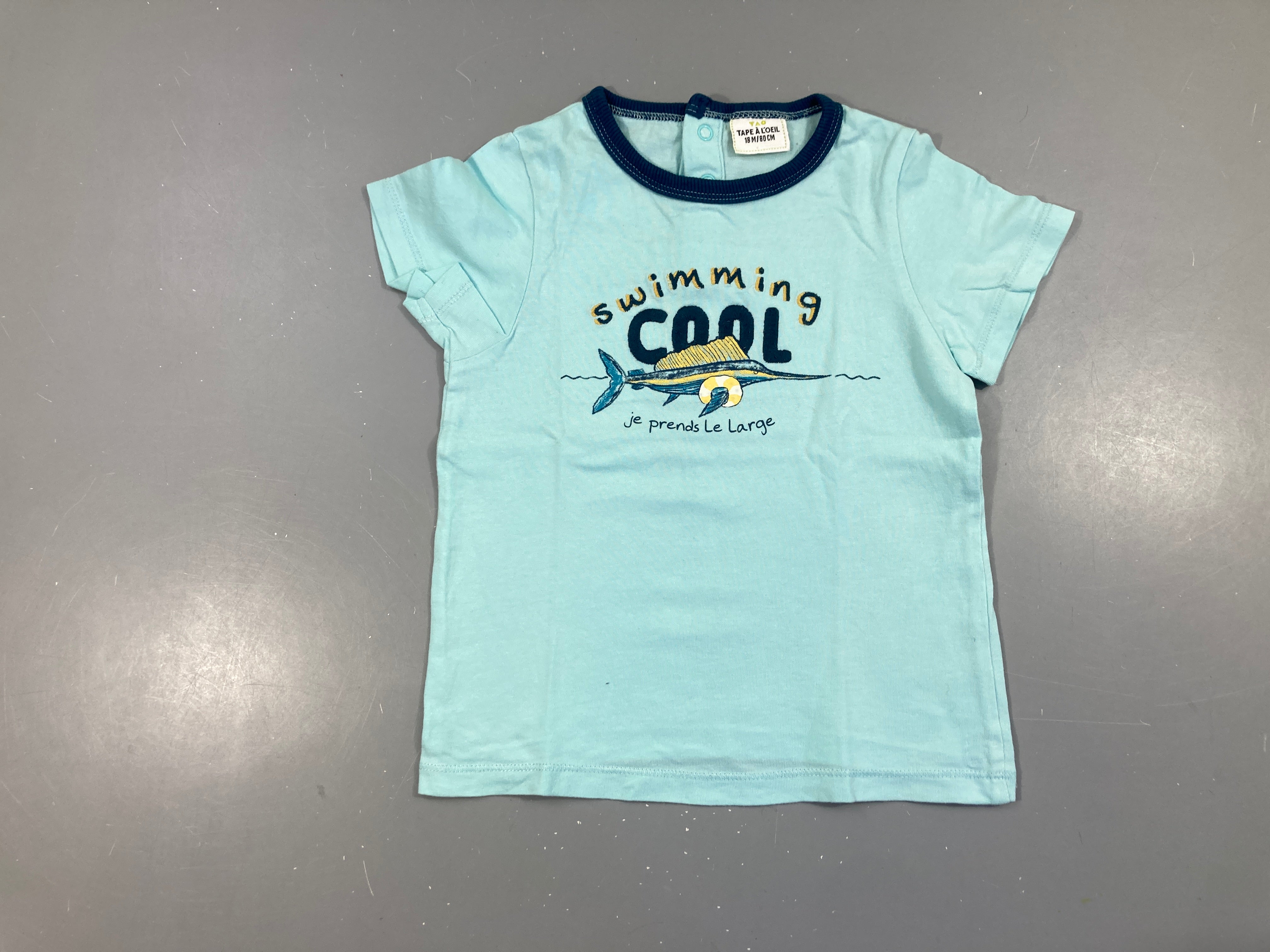 T-shirt m.c bleu cool