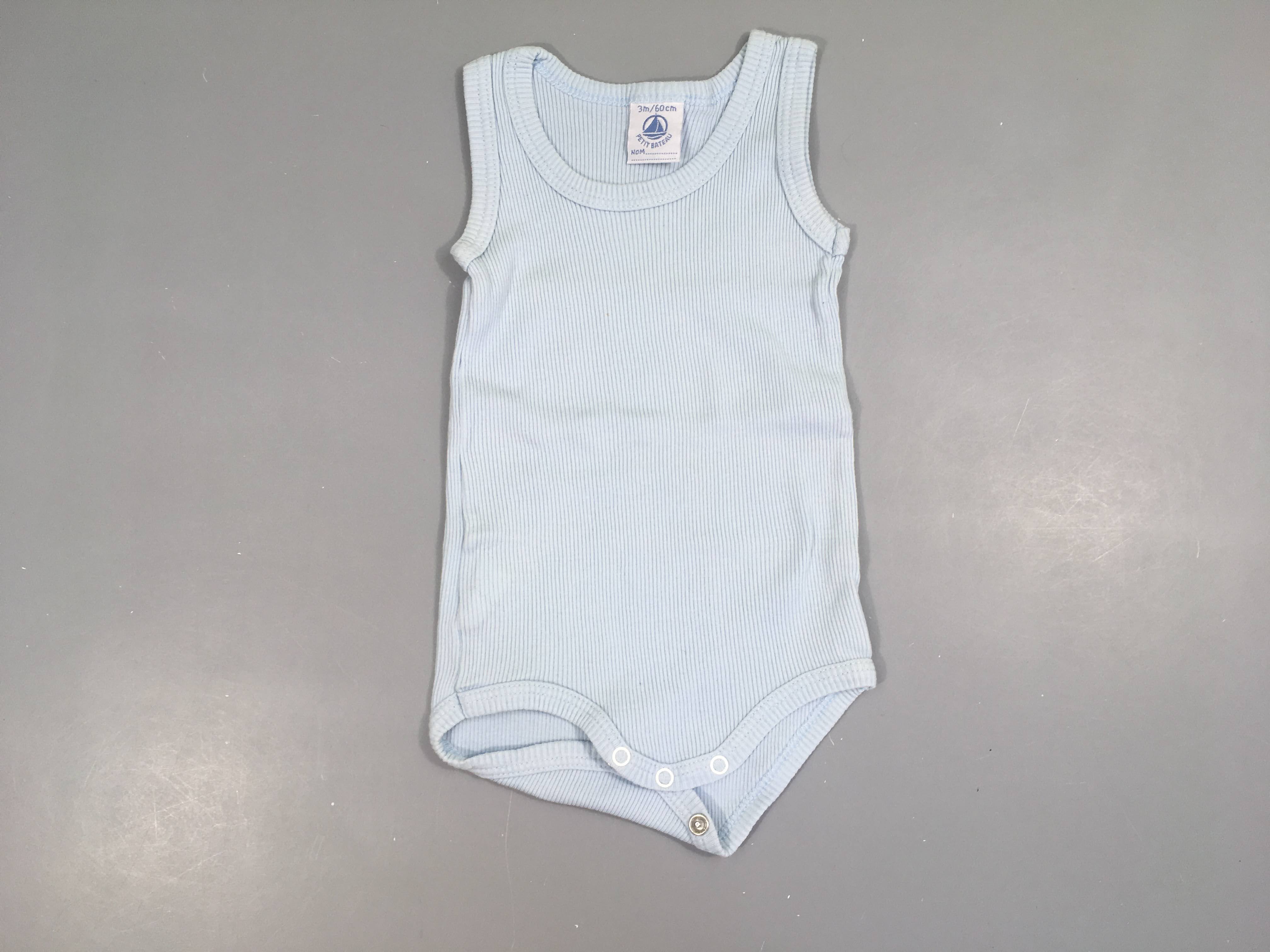 Body s.m bleu clair cotelé